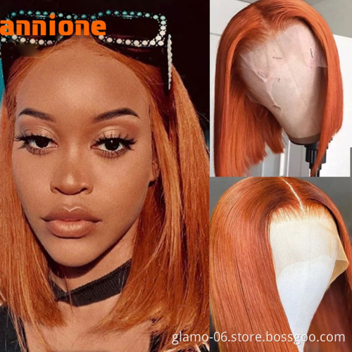 Straight Bob Wig Cheap Raw Brazilian Virgin Human Hair Lace Front Wig Wholesale Transparent Glueless Lace Frontal Wig For Women